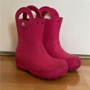 Crocs Kids Pink Rain Boots